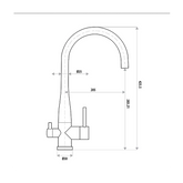 Linkware Elle Stainless Steel Filter Sink Mixer - Chrome